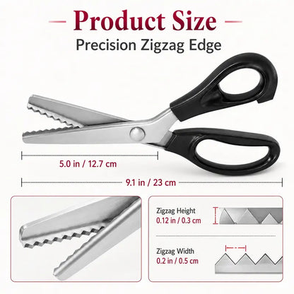 Stainless Steel Zig Zag Scissors with Serrated Teeth - Perfect for DIY Crafts✂️ - image 6