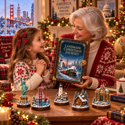 2026 Landmark Christmas Journey 24-Day Countdown Calendar – 24 Unique Iconic Landmark Miniatures, Winter Travel Advent Collection & Christmas Gift for Travelers