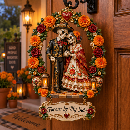 Día de Muertos Love Ornament -  Skeleton Couple Hanging Keepsake Collection, Romantic Day of the Dead Gift for Couples & Loved Ones