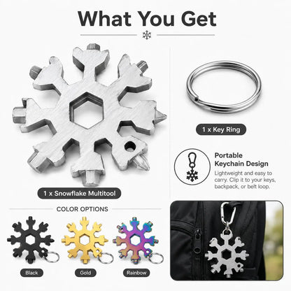 Viral 18‑in‑1 Snowflake Multi‑tool Stainless Steel Portable Wrench ❄️ - image 2