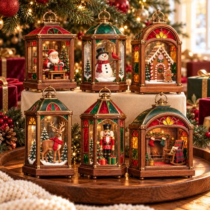 🏮 2026 Christmas Lantern Ornaments – Set of 6 Vintage Holiday Keepsakes