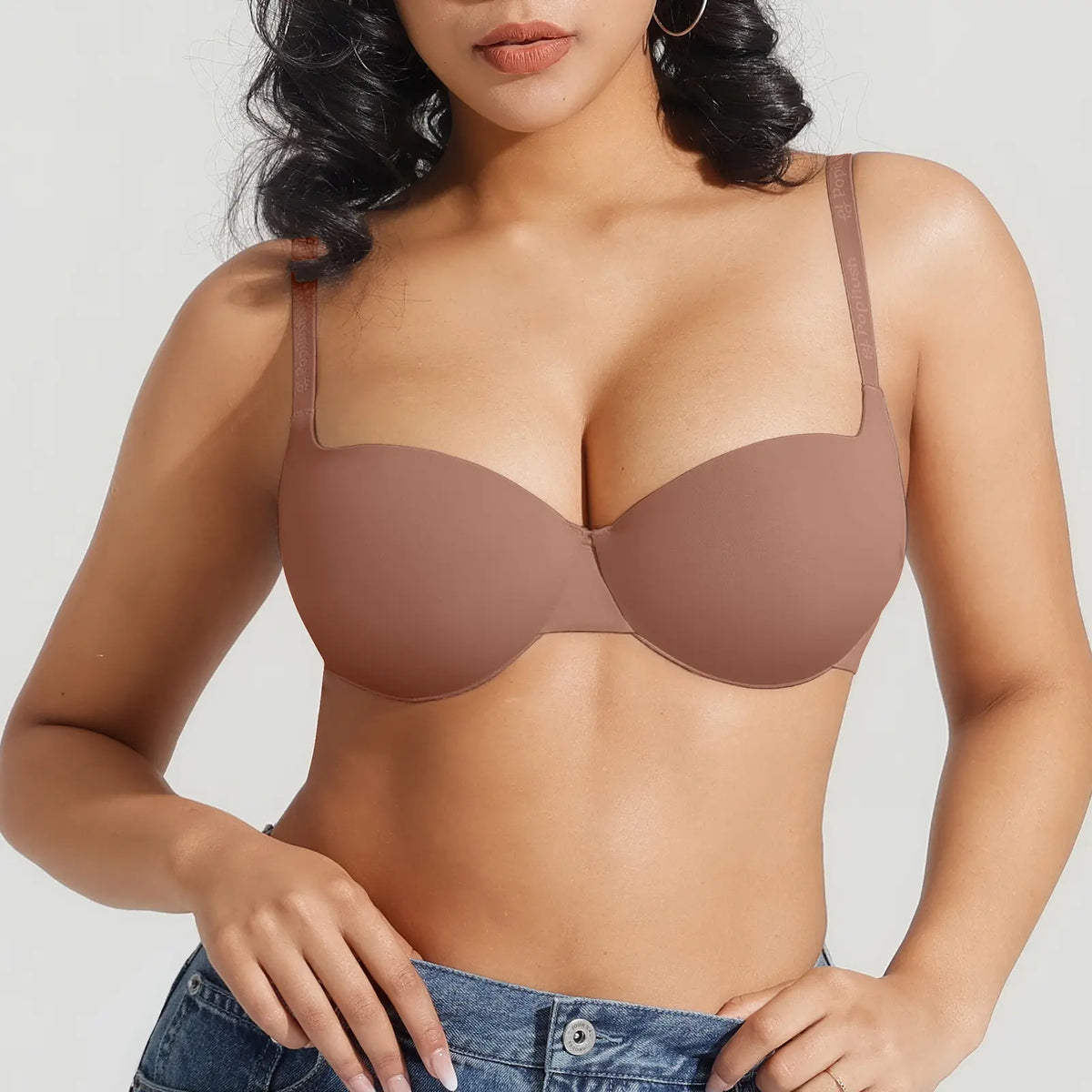 Women 2 Cups Lift Seamless Push Up Underwire T-Shirt Bra ✨ - image 9