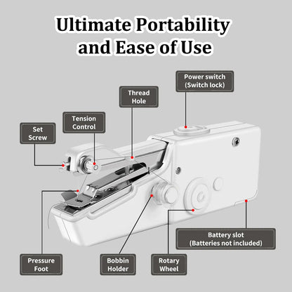 Portable Miniature Handheld Sewing Machine- Beginner-Simple Operation 🧵 - image 12