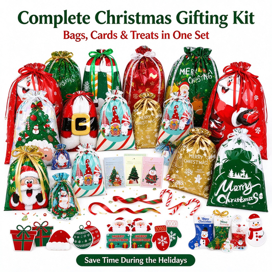 100-Pack Multicolor Plastic Drawstring Sets (50 Bags + 50 Blank Tags) 🎁
