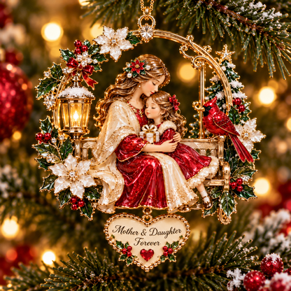Mother & Daughter Christmas Ornament  –  Heartwarming Holiday Keepsake, Meaningful Christmas Gift for Mom & Daughter