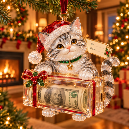 2026 Crystal-Style Christmas Money Holder Ornaments – 20 Festive Designs with Gift Tags