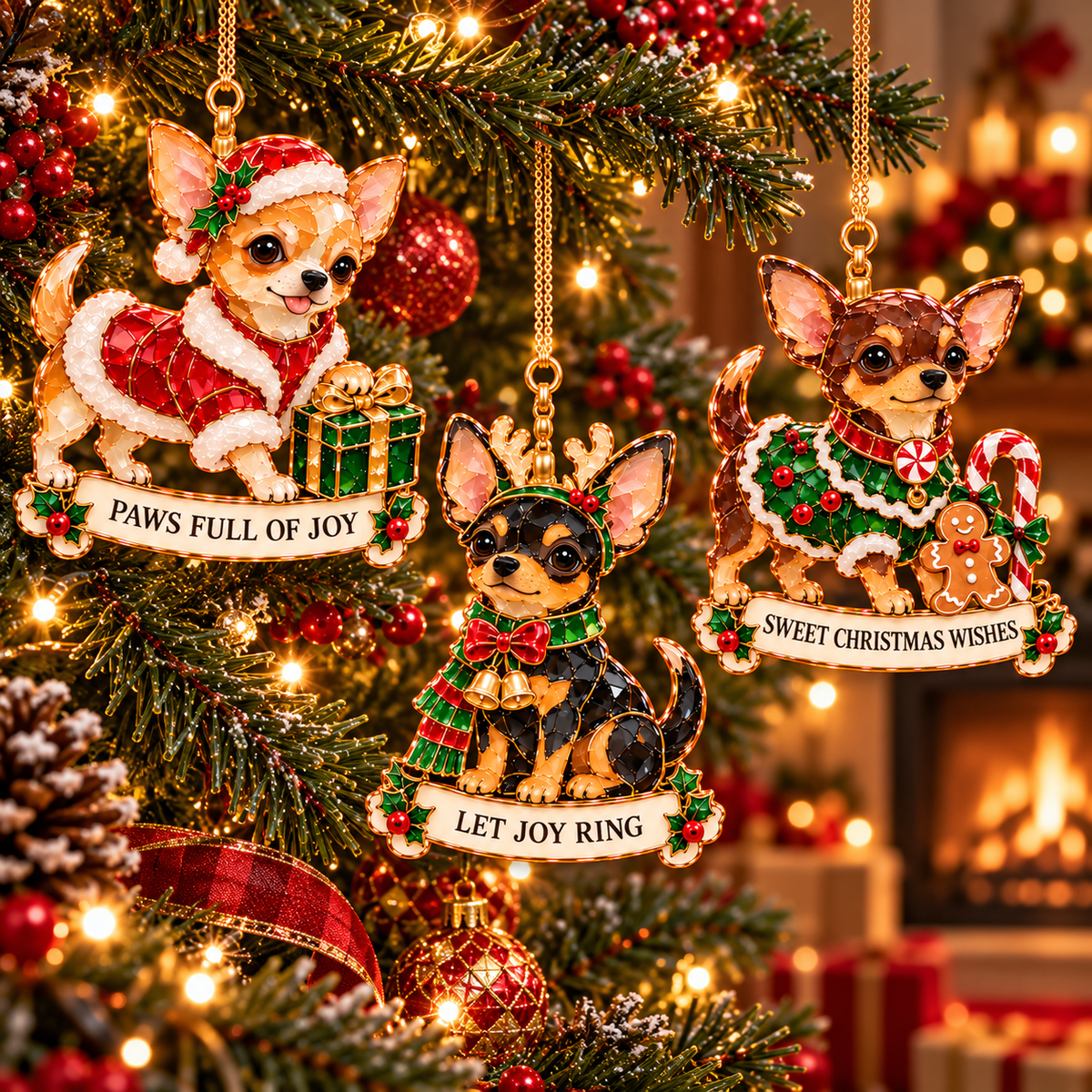 Chihuahua Christmas Ornaments 🎄🐶 | 6 Festive Designs