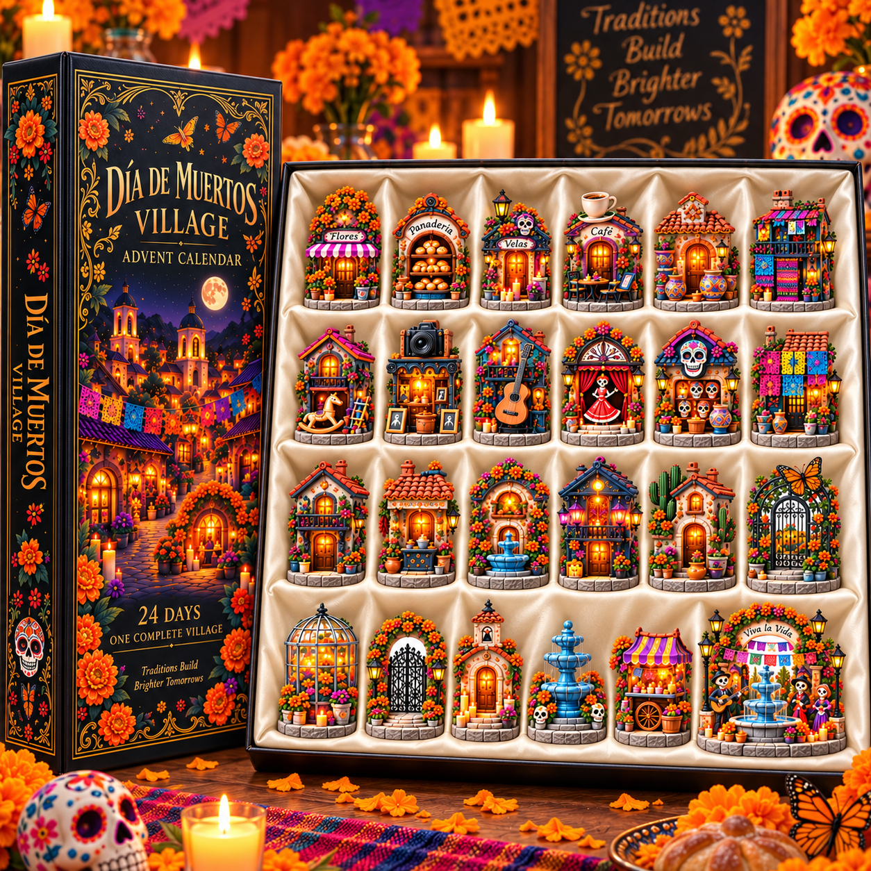 24 Days to Build a Village of Memories — Día de Muertos Village Advent Calendar 2026
