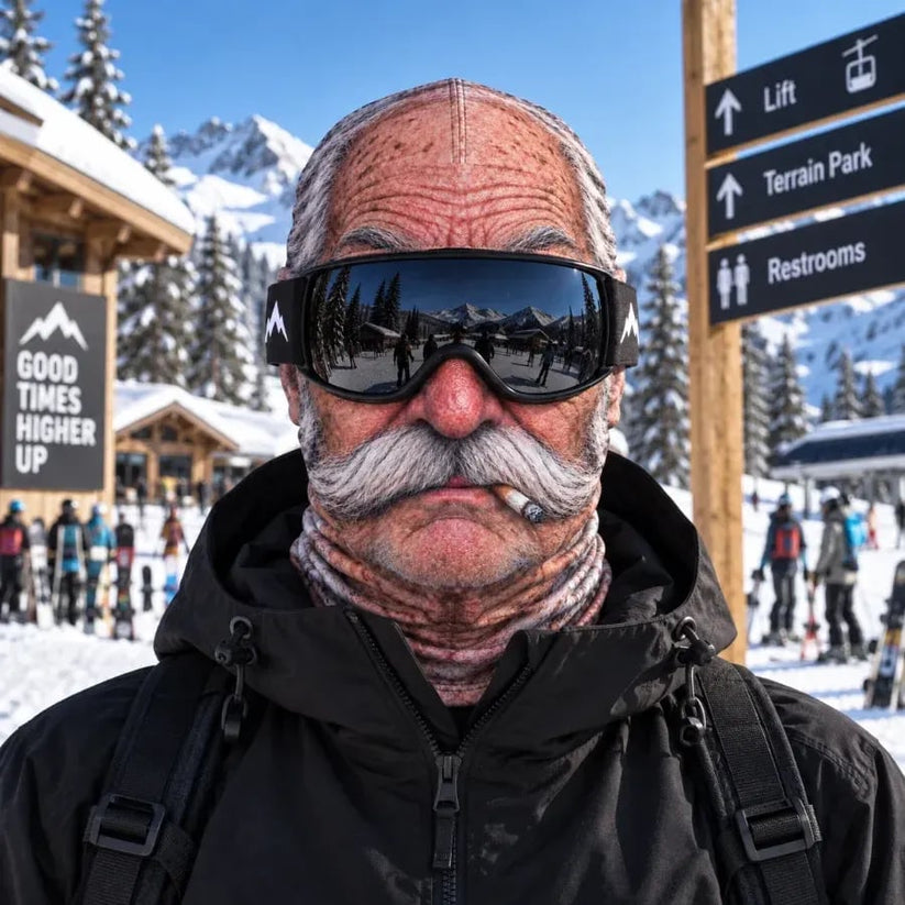 Realistic Face Balaclava – Funny Ski & Snowboard Mask for Cold Weather Adventures, Unisex Adult One Size (21-24") ⛷️