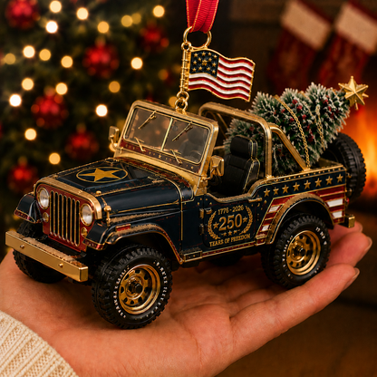 ✨250th Anniversary Vintage Pickup Truck Christmas Ornament