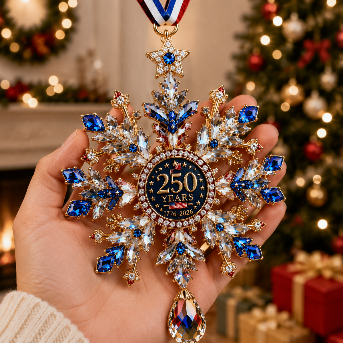 ✨High-quality crystal snowflake ornaments