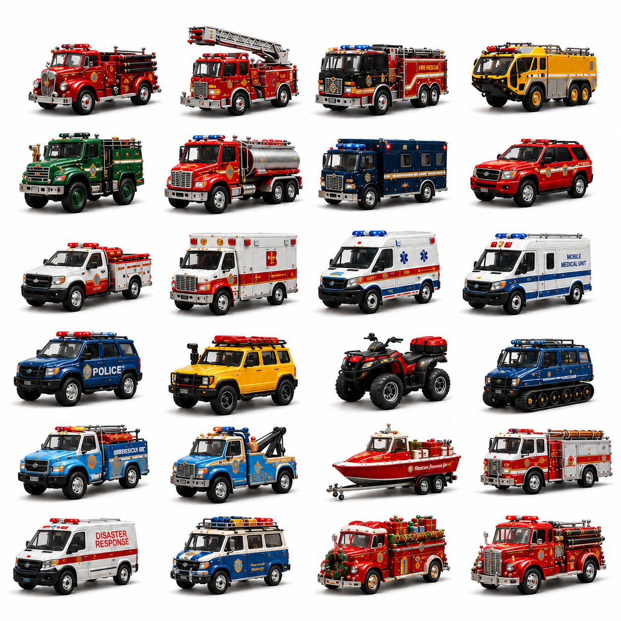 2026 Rescue Vehicles Advent Calendar – 24 Days of Emergency Vehicle Surprises