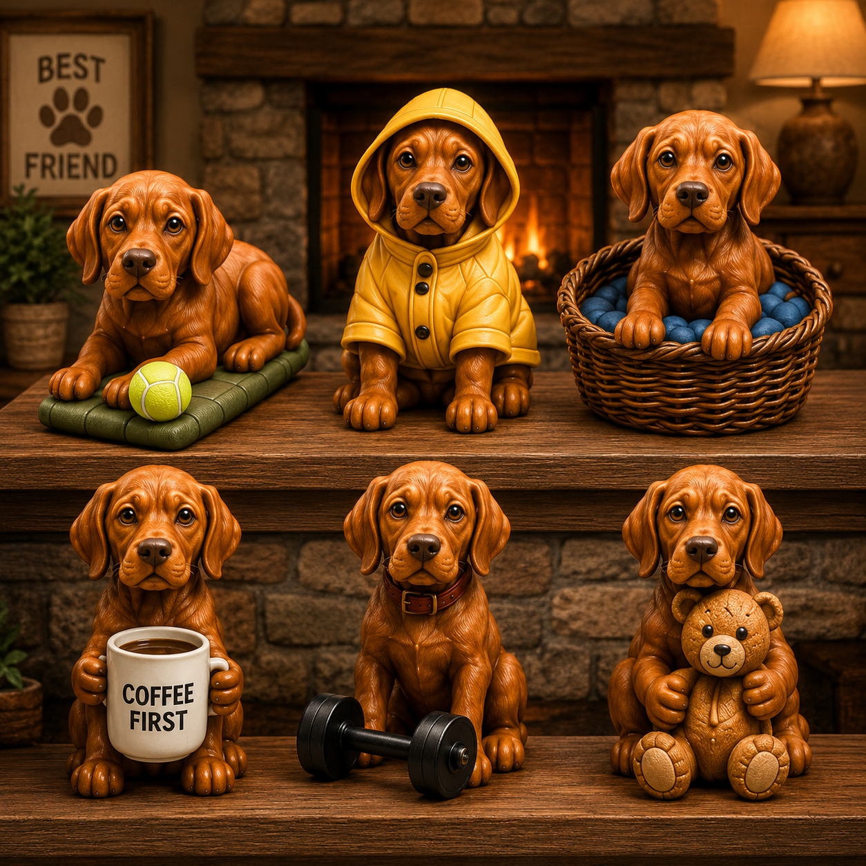 Everyday Vizsla Advent Calendar 2026 – 24 Days of Adorable Vizsla Miniatures, Daily Dog Moments & Perfect Gifts for Vizsla Lovers, Acrylic Charms Blind Box