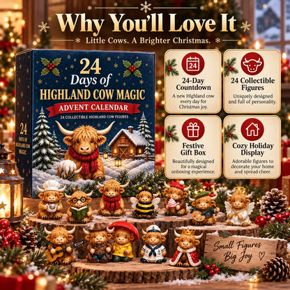 24-Day Highland Cow Advent Calendar - Christmas Countdown Gift Box 🐄🎁 - image 3