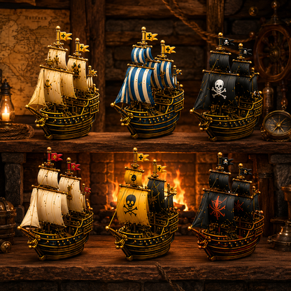 ⚓Pirate Ship Legends Advent Calendar 2026 – 24 Days of High Seas Adventure, Collector-Grade Miniature Ships, Acrylic Charms Blind Box