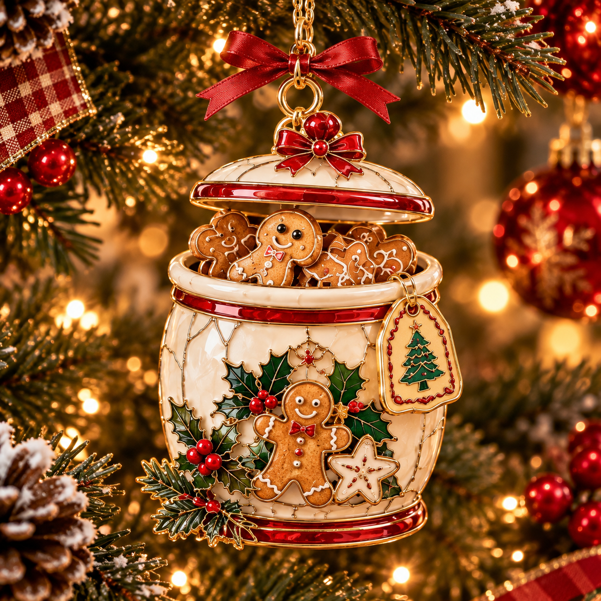 Vintage Christmas Kitchen Ornaments – 6-Piece Retro Baking & Cooking Ornament Set | A Heartwarming Christmas Gift for Bakers, Moms & Grandmas