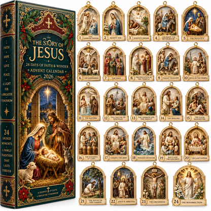 Story of Jesus 2026 – 24 Days of Faith & Wonder Advent Calendar with 24 Unique Biblical Scene Miniatures, Christian Christmas Collectible Gift