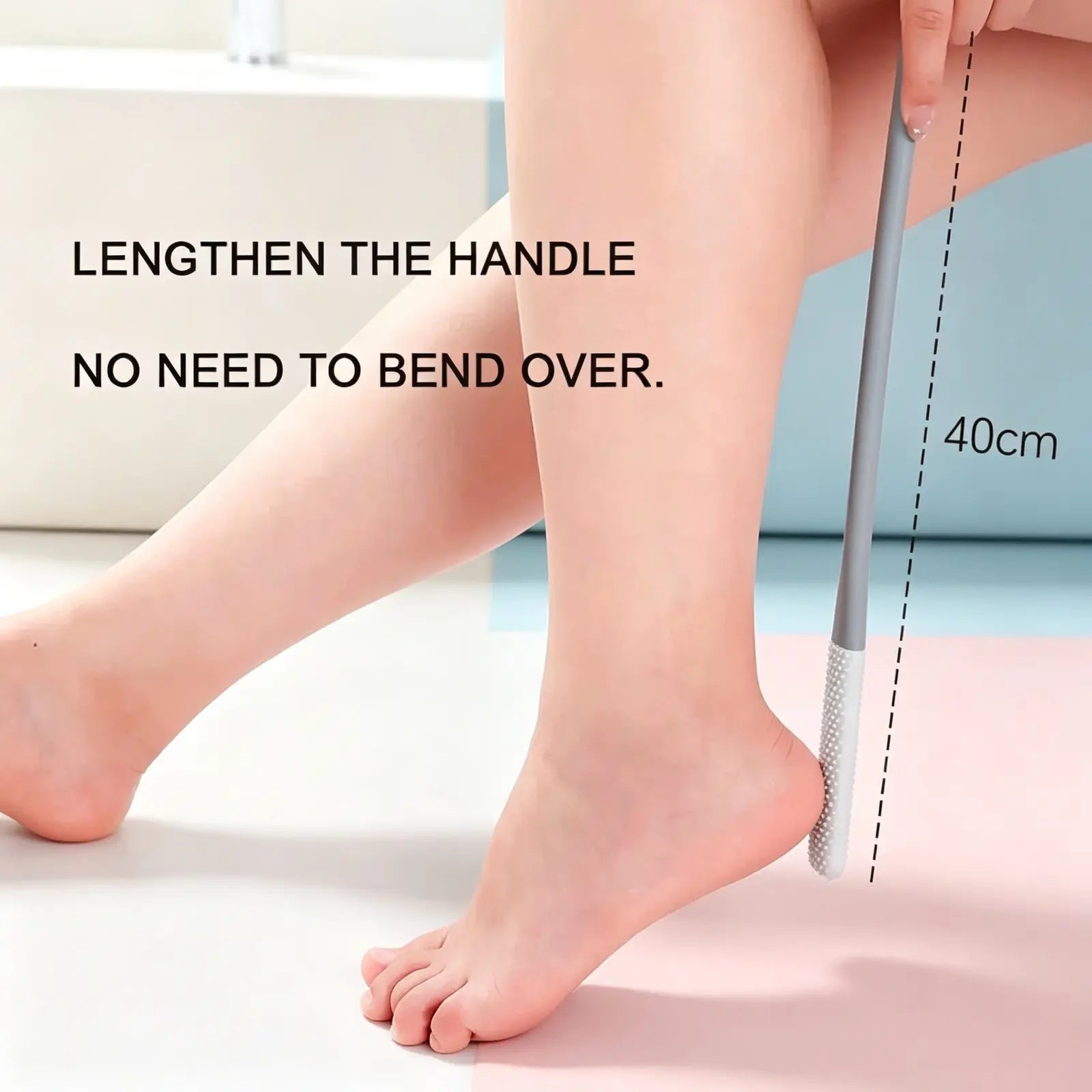 Long-Handle Silicone Soft Pedicure Tool, Shower Foot Cleaning Brush for Toe Gap Skin Cleansing🦶🚿 - image 10