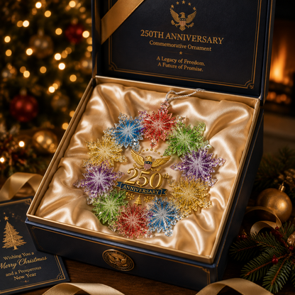 ✨250th Anniversary Crystal Snowflake Christmas Tree Ornament