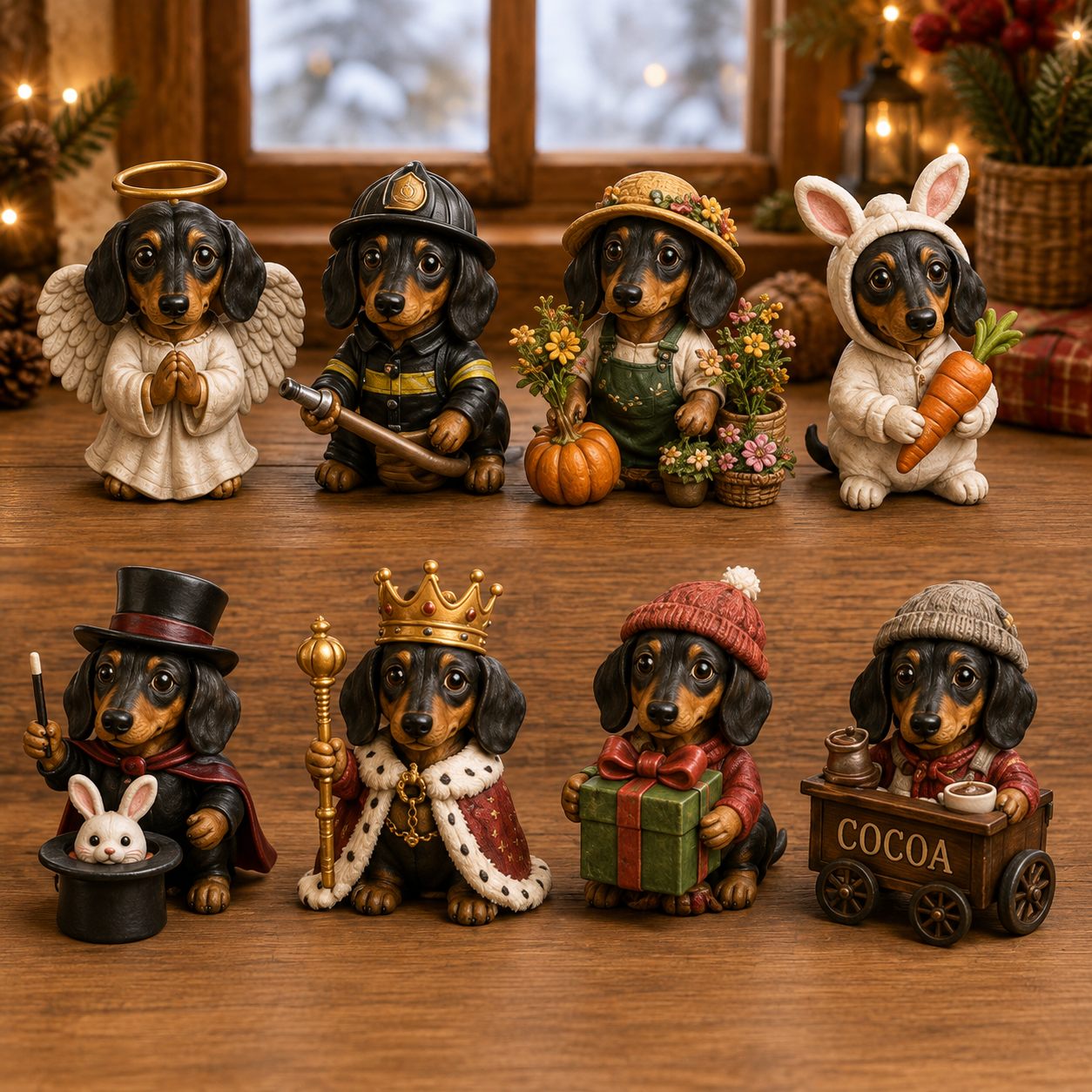 24 Days of Dachshund Jobs Advent Calendar 2026 – 24 Unique Collectible Dachshund Miniatures, Christmas Countdown Gift for Dog Lovers