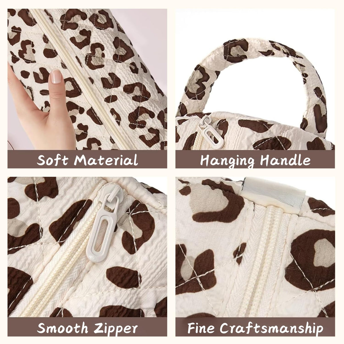 Quilted Multi‑Purpose Storage Bag, Portable Zipper Cosmetic Makeup Pouch with Handle 🧳 - image 7