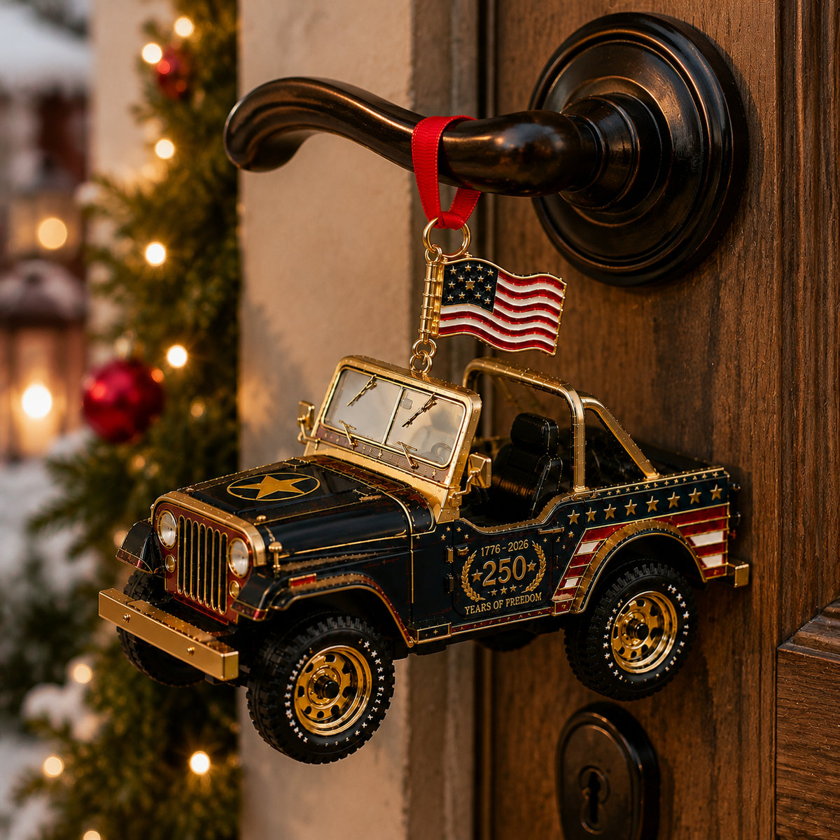 ✨250th Anniversary Vintage Pickup Truck Christmas Ornament