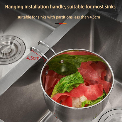 Stainless Steel Sink Hanging Drain Basket, with Handle Fast Draining 🚰