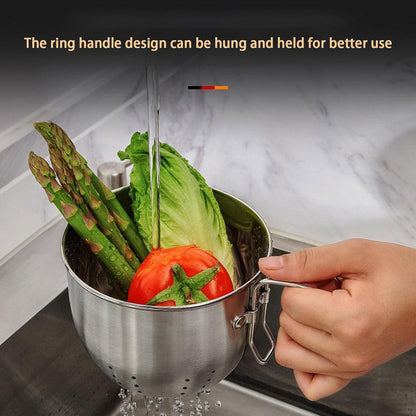 Stainless Steel Sink Hanging Drain Basket, with Handle Fast Draining 🚰