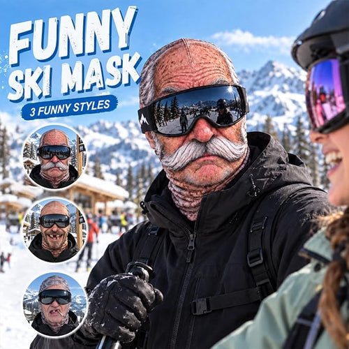 Realistic Face Balaclava – Funny Ski & Snowboard Mask for Cold Weather Adventures, Unisex Adult One Size (21-24") ⛷️