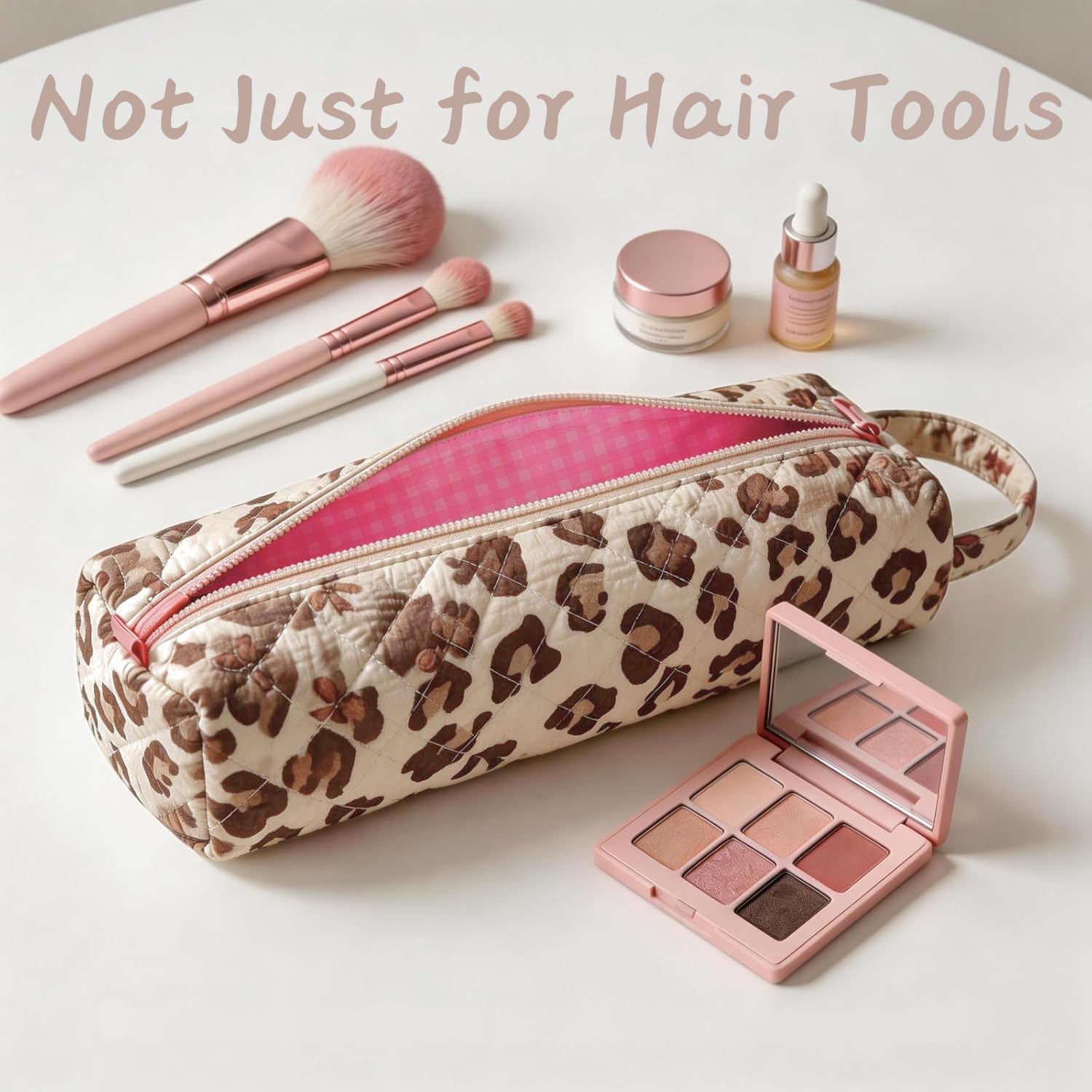 Quilted Multi‑Purpose Storage Bag, Portable Zipper Cosmetic Makeup Pouch with Handle 🧳 - image 9