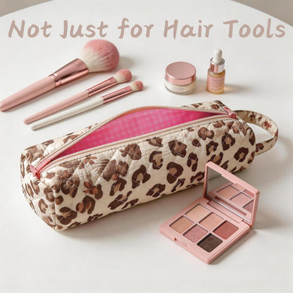 Quilted Multi‑Purpose Storage Bag, Portable Zipper Cosmetic Makeup Pouch with Handle 🧳 - image 9