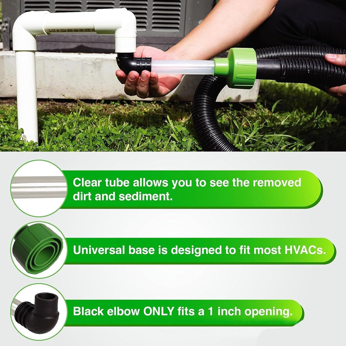 Universal AC Drain Line Cleaner Adapter, Wet/Dry Vacuum Attachment🪛 - image 7