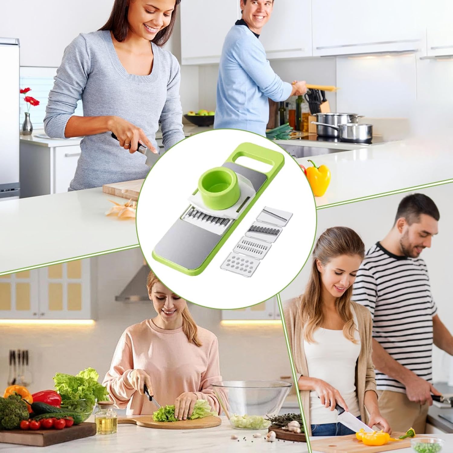 The Perfect Kitchen Gift: 5-in-1 Vegetable Cutter & Cheese Grater with Safety Features - Stainless Steel✨ - image 8
