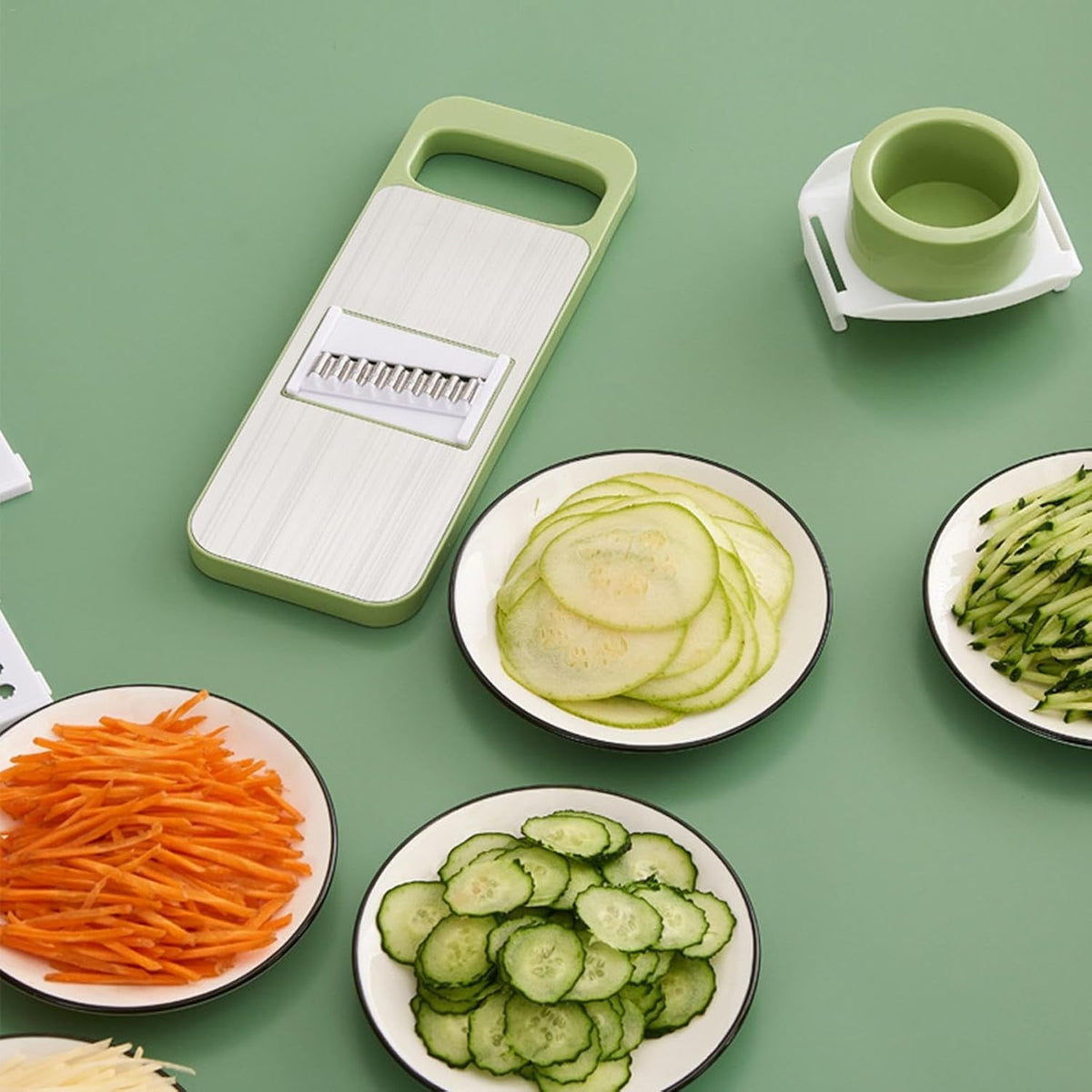 The Perfect Kitchen Gift: 5-in-1 Vegetable Cutter & Cheese Grater with Safety Features - Stainless Steel✨ - image 11