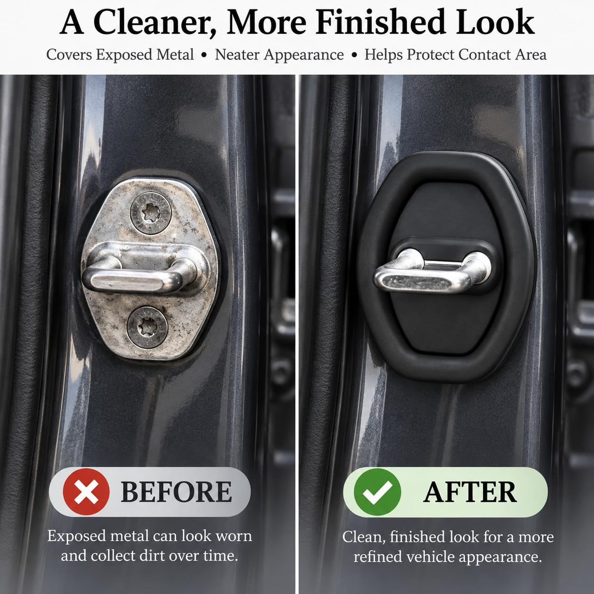 Door Latch Lock Cover, Experience Seamless Installation with Our Self-Adhesive Design 🚪