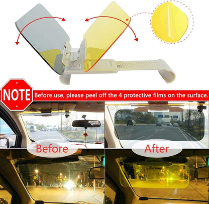 Adjustable Car Anti-Glare Sun Visor, Dual Color Day Night Driving Shield 🚗