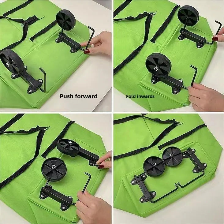 Foldable Rolling Shopping Bag with Wheels, Reusable Grocery Tote Cart🛒 - image 11