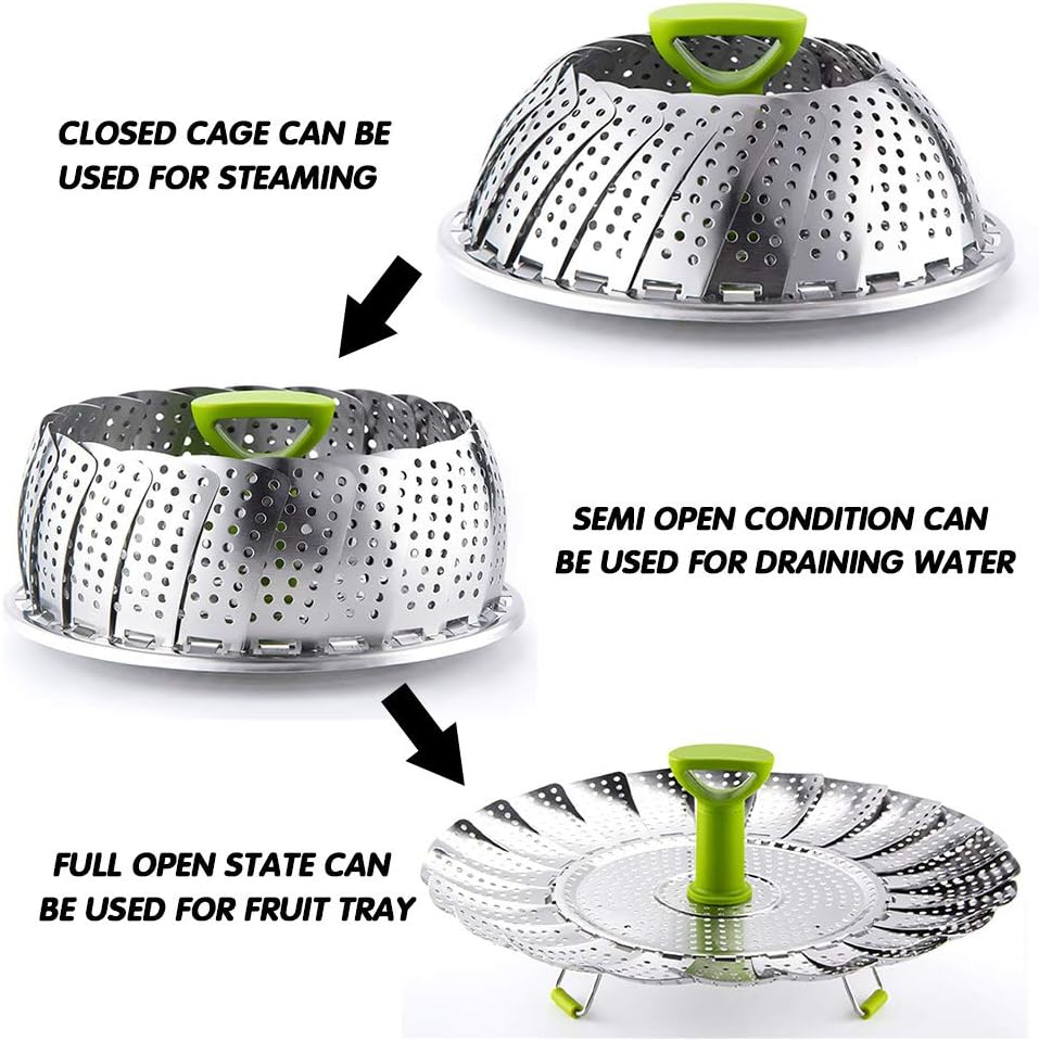 Vegetable Steamer Basket for Cooking Food, Stainless Steel Veggie Steam Basket for Pot 🥦 - image 10