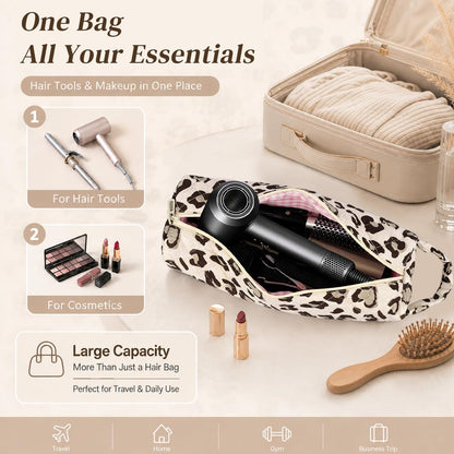 Quilted Multi‑Purpose Storage Bag, Portable Zipper Cosmetic Makeup Pouch with Handle 🧳 - image 6