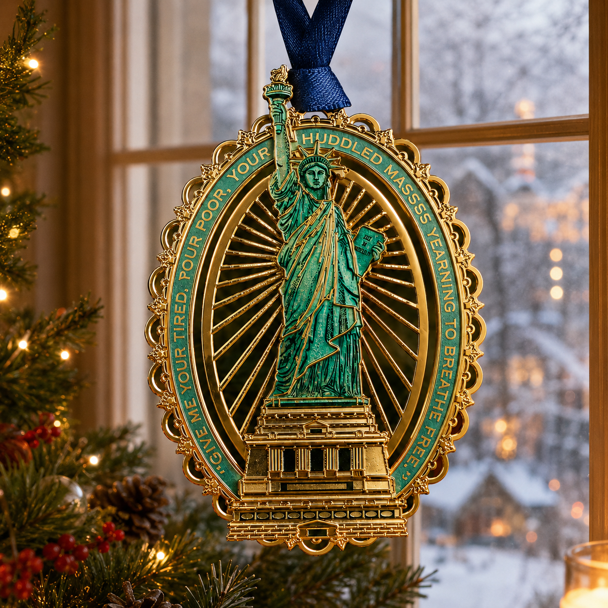 LAST DAY 50% OFF🔥250th Anniversary Statue of Liberty Christmas Tree Ornament