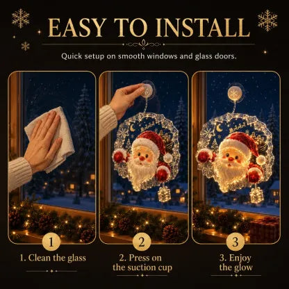 ✈️Last Day 50% OFF✨🎄Lighted Christmas Window Decoration with Suction Cup | Warm LED Window Light with Double-Layer Design & Multiple Festive Styles Flat Version✨ - image 17