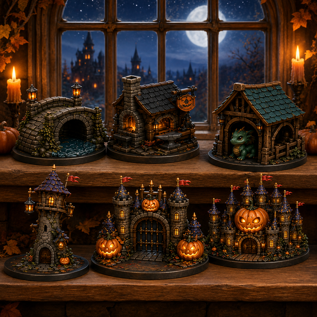 🎃 24-Day Halloween Advent Calendar – 24 Nights of Pumpkin Knights, Cute Dragons & Magical Kingdom Surprises