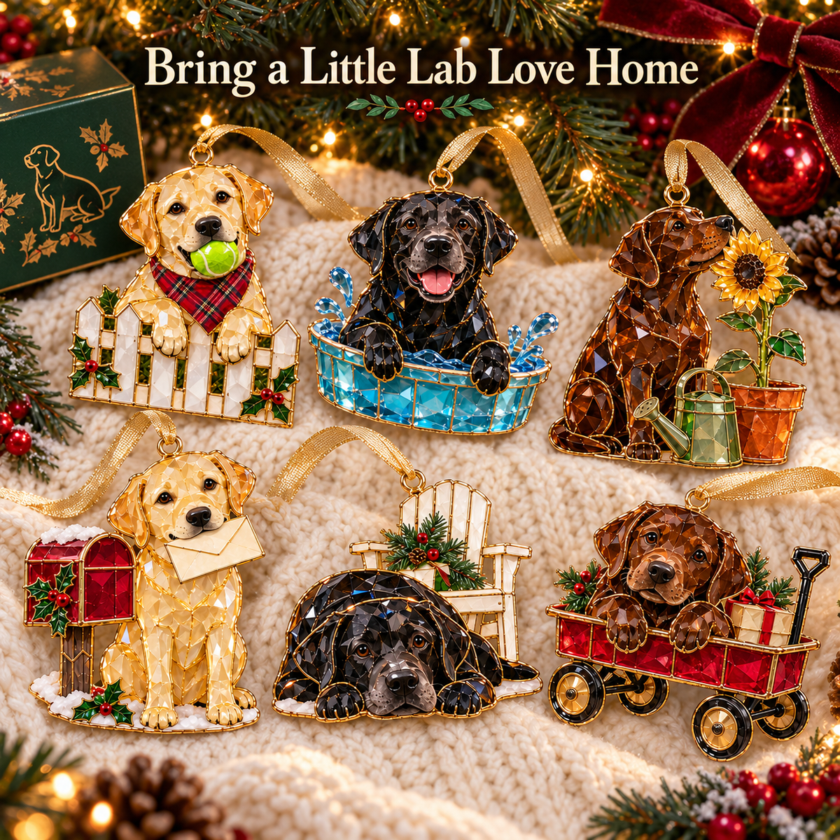 Labrador Retriever Christmas Ornaments – 6 Charming Designs for Lab Lovers