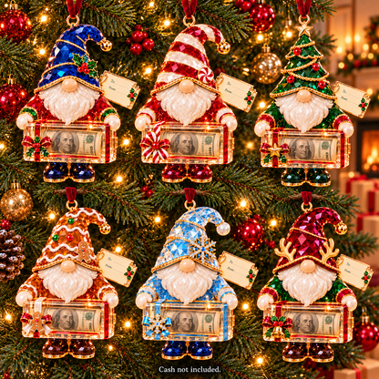 Christmas Gnome Money Holder Ornaments – 6 Festive Designs with Gift Tags
