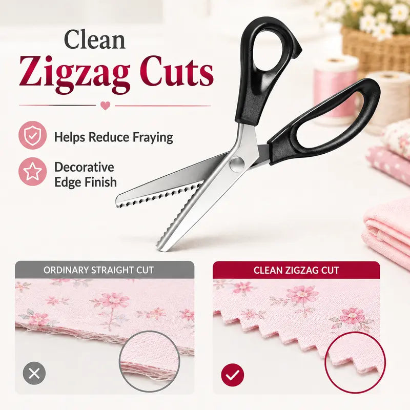 Stainless Steel Zig Zag Scissors with Serrated Teeth - Perfect for DIY Crafts✂️ - image 3