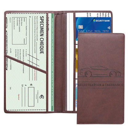Car Registration & Insurance Card Holder, Magnetic Closure Vehicle Organizer 💳