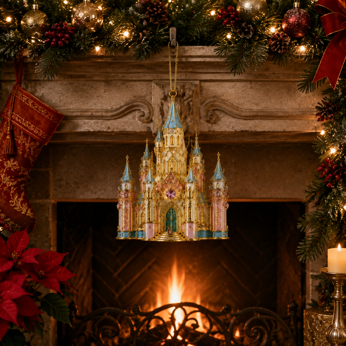 ✨Crystal Castle Christmas Tree Ornament
