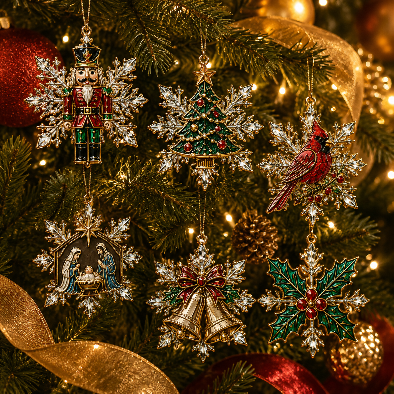✨24-Day Christmas Countdown Advent Calendar –Christmas Snowflake Ornament