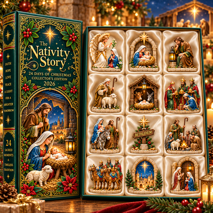 Nativity Story 2026 – 24 Days of Christmas Collector’s Edition with 24 Unique Nativity Miniatures, Christian Christmas Countdown Gift