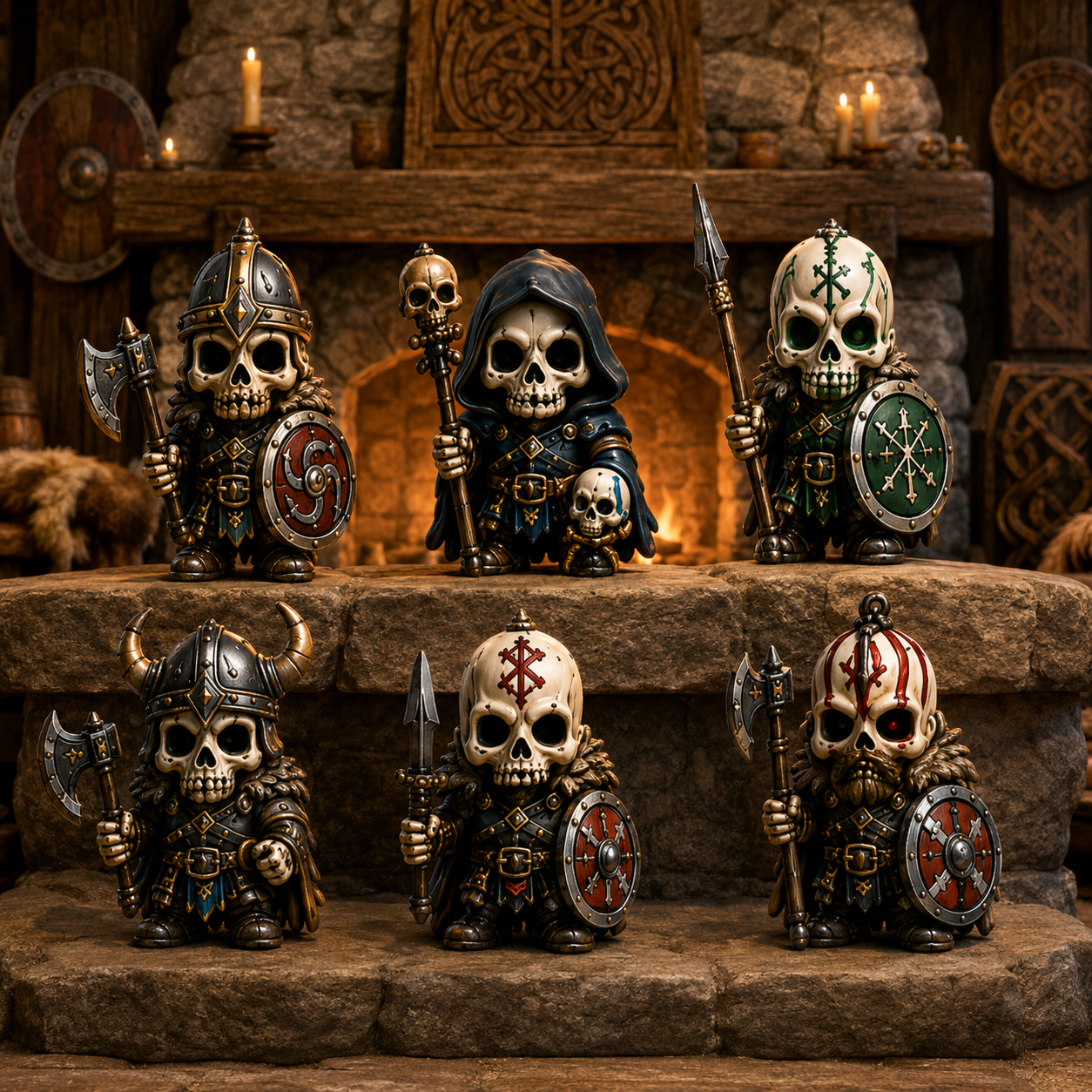 ⚔️Undead Vikings Advent Calendar 2026 – 24-Day Countdown with Collectible 3D Undead Warrior Miniatures, Acrylic Charms Blind Box